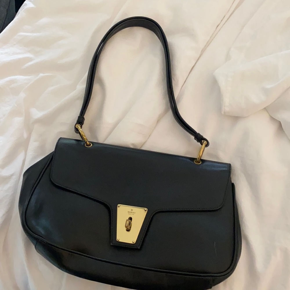 Vintage GUCCI RARE purse w/ goldstone hardware